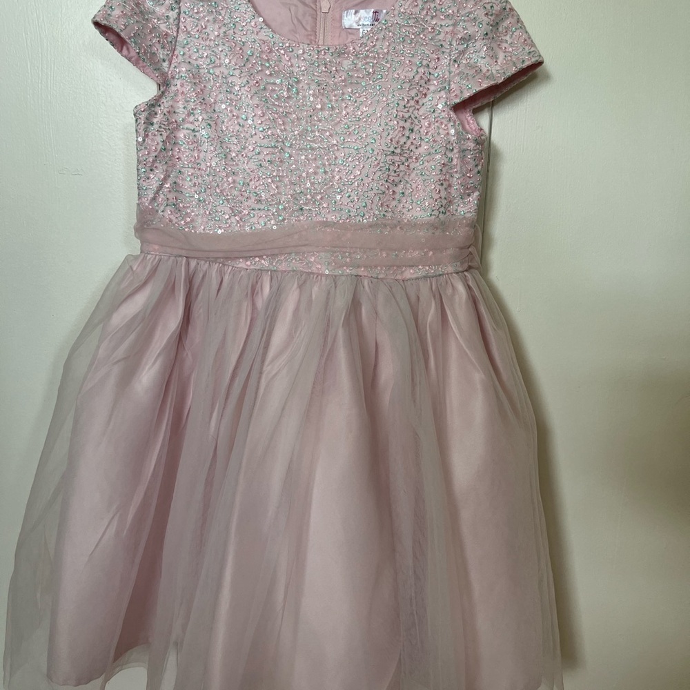 Pink Sequin Kids Dress